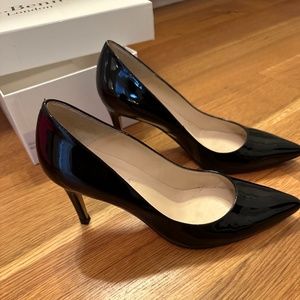 LK Bennett Floret Black Patent Leather Pump